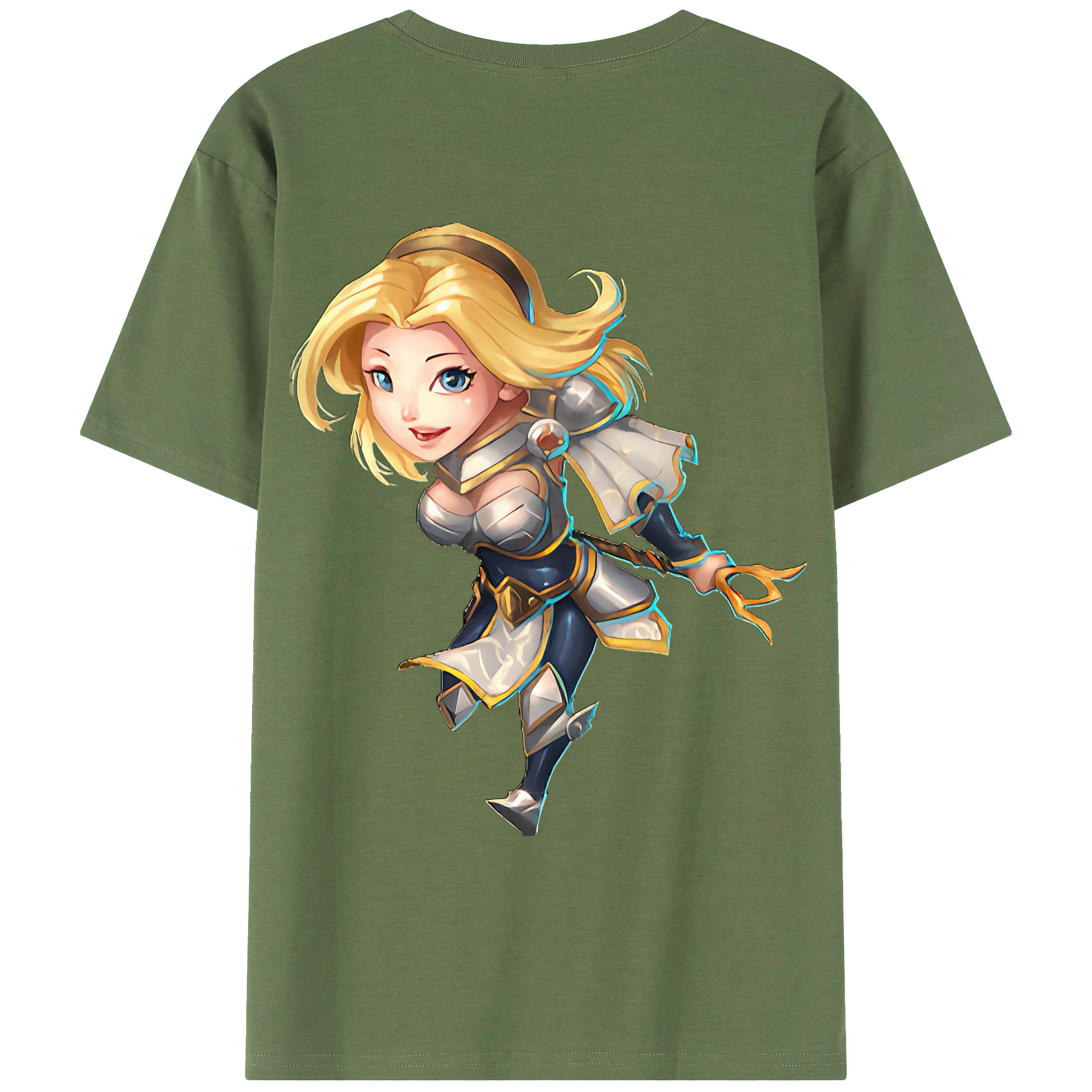 （画像用） リーグ・オブ・レジェンド League of Legends LOL 綿100％ メンズ半袖Tシャツ（バックプリント） 通気性